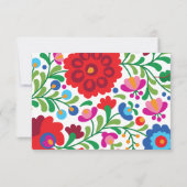 Farbenfroher mexikanischer UAWG QR-Code für Hochze Dankeskarte (Rückseite)