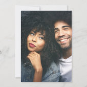 Farbenfroher Minimalismus | Charcoal Blue Foto Bac Save The Date (Rückseite)