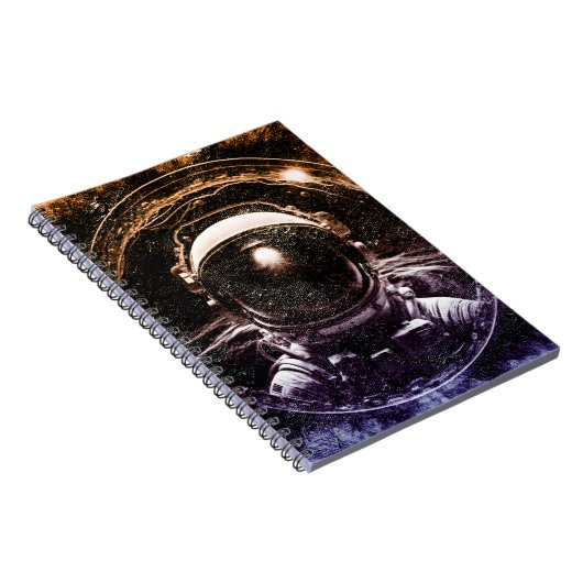 Farbenfroher moderner Astronaut im All Notizblock (Rechte Seite)