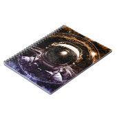 Farbenfroher moderner Astronaut im All Notizblock (Linke Seite)