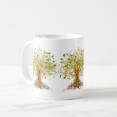 Farbenfroher moderner Baum 13 Kaffeetasse (Vorderseite Links)