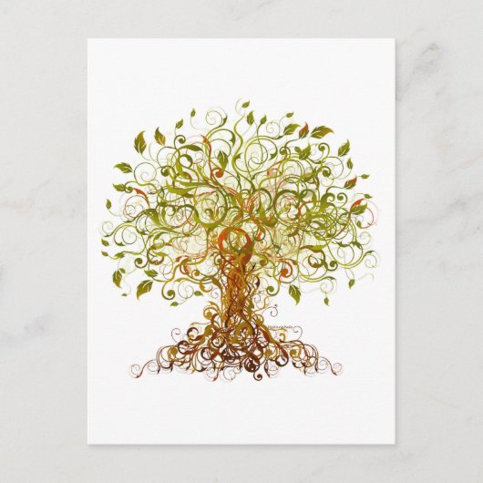 Farbenfroher moderner Baum 13 Postkarte (Vorderseite)