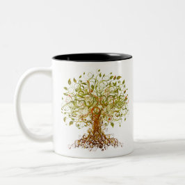 Farbenfroher moderner Baum 13 Zweifarbige Tasse