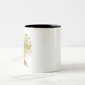 Farbenfroher moderner Baum 13 Zweifarbige Tasse (Mittel)
