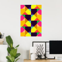 Farbenfroher moderner geometrischer abstrakter Pos
