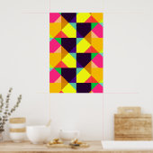 Farbenfroher moderner geometrischer abstrakter Pos Poster (Küche)