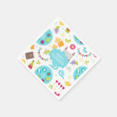 Farbenfroher, moderner Happy Pessach Serviette (Ecke)