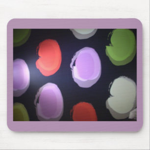 Farbenfroher moderner Muster-Polka-Punkt-Kunstprin Mousepad