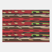 Farbenfroher moderner Teppich gestreiftes Muster Geschenkpapier Set (Vorderseite)