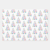 Farbenfroher moderner Weihnachtsbaum Geschenkpapier Set (Vorderseite 2)