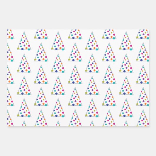 Farbenfroher moderner Weihnachtsbaum Geschenkpapier Set (Vorderseite 2)