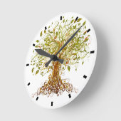 Farbenfroher, modernisierter Baum Runde Wanduhr (Winkel)