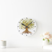 Farbenfroher, modernisierter Baum Runde Wanduhr (Zuhause)