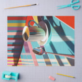 Farbenfroher Morgenkaffee, Abenddesign Seidenpapier (Basteln)