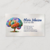 Farbenfroher Mosaikbaum Visitenkarte (Vorderseite)