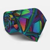 Farbenfroher Mosaikglaslook Krawatte (Gerollt)