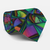 Farbenfroher Mosaikglaslook Krawatte (Gerollt)