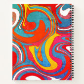 Farbenfroher Muster Individuelle Name Personalisie Notizblock (Rückseite)