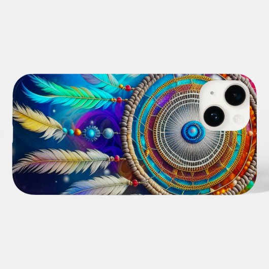 Farbenfroher Mystical Dreamcatcher Case-Mate iPhone Hülle (Rückseite (Horizontal))