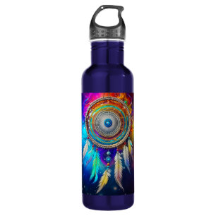 Farbenfroher Mystical Dreamcatcher Edelstahlflasche