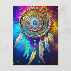 Farbenfroher Mystical Dreamcatcher Postkarte