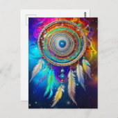 Farbenfroher Mystical Dreamcatcher Postkarte (Vorne/Hinten)