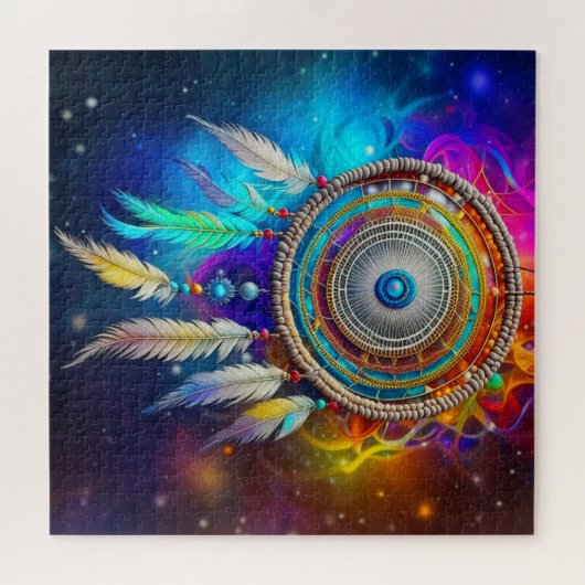 Farbenfroher Mystical Dreamcatcher Puzzle (Horizontal)