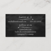 Farbenfroher Nagelsalon Regenbogen und schwarzer R Visitenkarte (Rückseite)