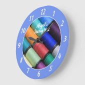Farbenfroher Nähraum Personalisierte Uhr (Winkel)