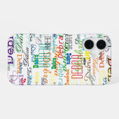 farbenfroher Name personalisiert iPhone 16 Hülle (Rückseite (Horizontal))