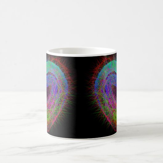 Farbenfroher Neon Graffiti-Schaumstoffdesign Kaffeetasse (Mittel)