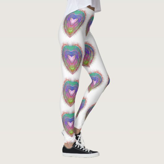 Farbenfroher Neon Graffiti-Schaumstoffdesign Leggings (Rechts)