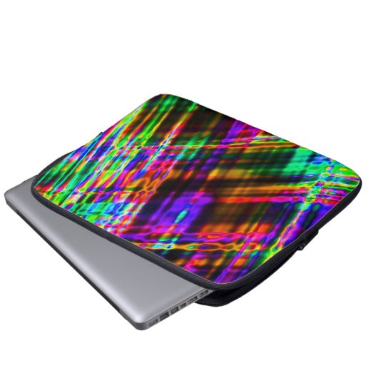 Farbenfroher Neon Laptop Case (Vorne Knopf)