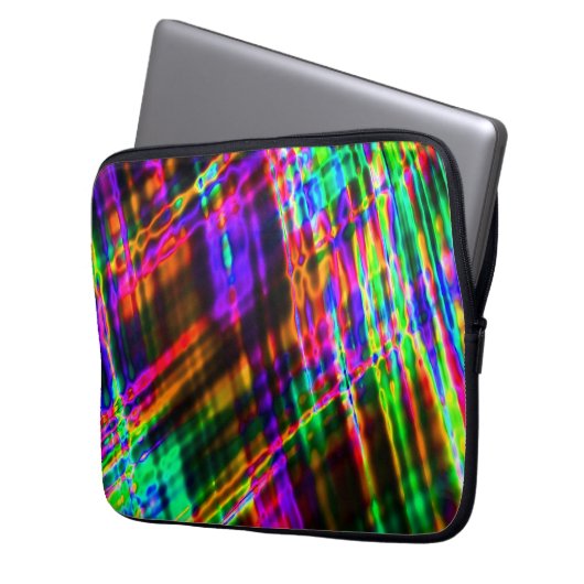 Farbenfroher Neon Laptop Case (Vorderseite Links)