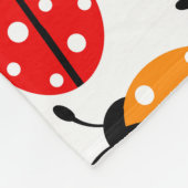 Farbenfroher Niedlicher Lady Bug Nahtloses Muster Fleecedecke (Ecke)