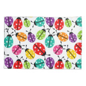Farbenfroher Niedlicher Lady Bug Nahtloses Muster Kissenbezug (Rückseite)