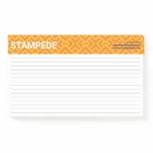 Farbenfroher Orange Gelber Chevron Karo Post-it