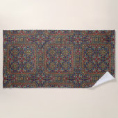 Farbenfroher orientalischer Teppich Strandtuch (Vorderseite)