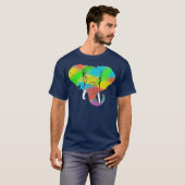 Farbenfroher Pachyderm T - Shirt (Vorne ganz)