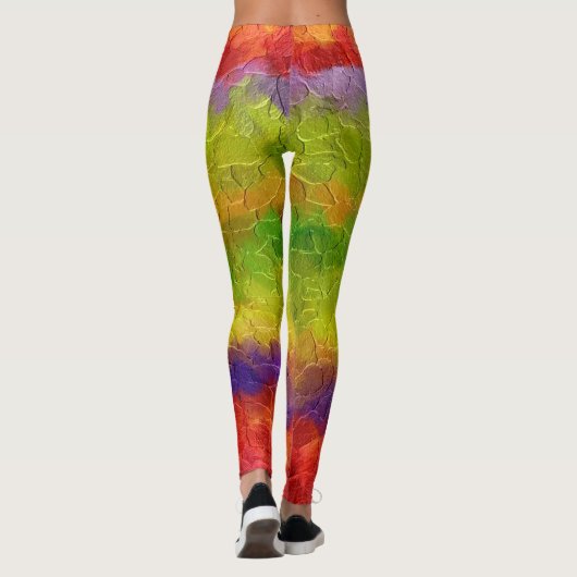 Farbenfroher Paint Spritzer #38 Leggings (Rückseite)