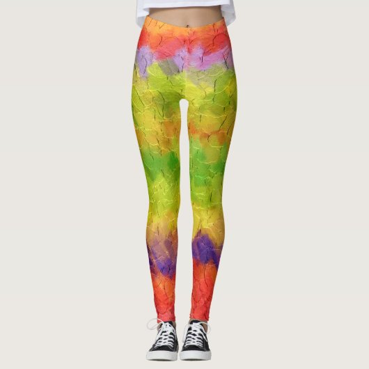 Farbenfroher Paint Spritzer #38 Leggings (Vorderseite)