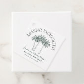 Farbenfroher Palmenbaum Junggeselinnen-Abschied Geschenkanhänger (Beispiel)