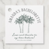 Farbenfroher Palmenbaum Junggeselinnen-Abschied Geschenkanhänger (Vorderseite)