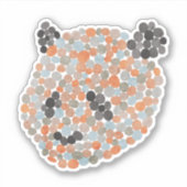 Farbenfroher Panda-Bär Aufkleber (Vorderseite)