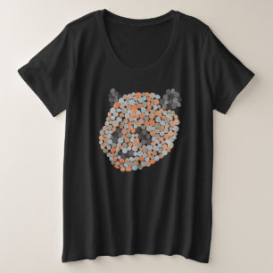 Farbenfroher Panda-Bär Große Größe T-Shirt