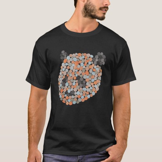 Farbenfroher Panda-Bär T-Shirt (Vorderseite)