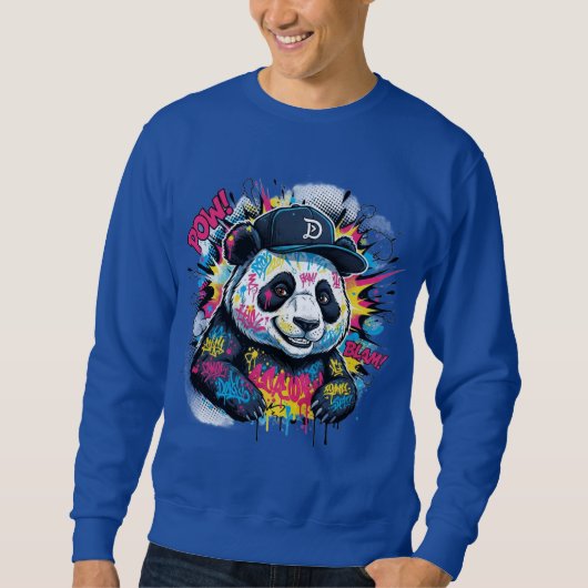 Farbenfroher Panda Sweatshirt (Vorderseite)