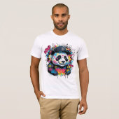 Farbenfroher Panda T-Shirt (Vorne ganz)