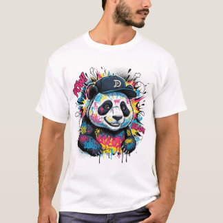 Farbenfroher Panda T-Shirt