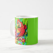 farbenfroher Papagei Kaffeetasse (Vorderseite Links)